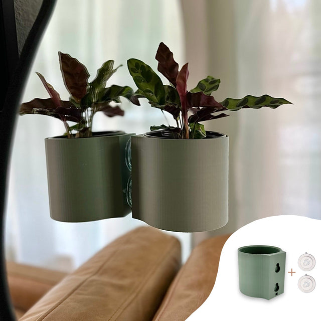 Suction Planter: Muted Green