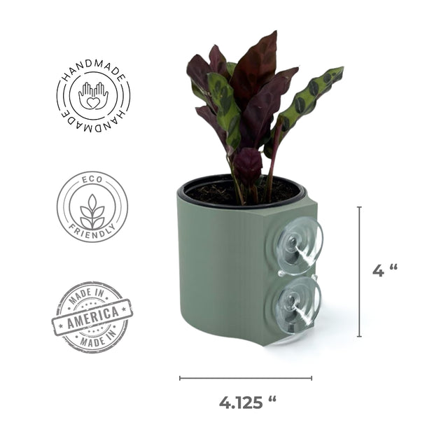 Suction Planter: Muted Green