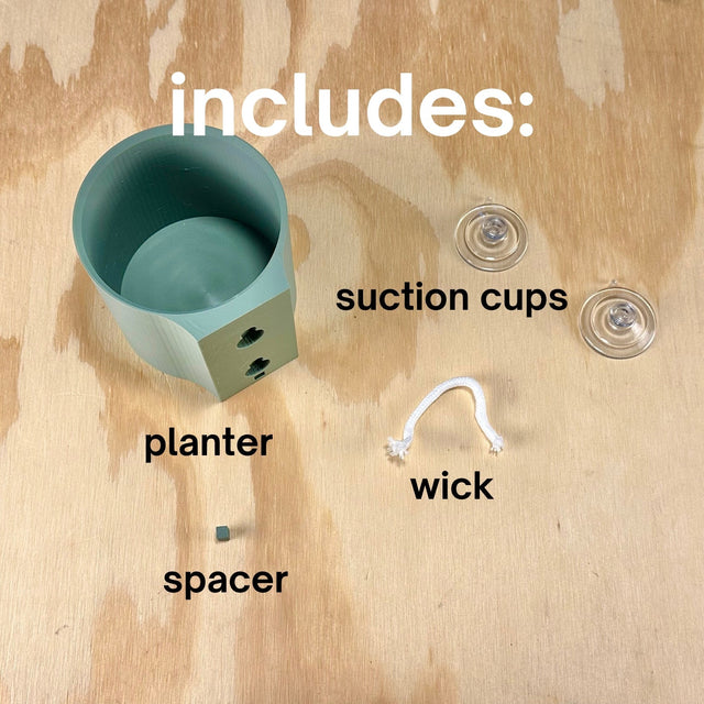 Suction Planter: Muted Green